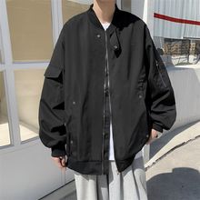 街头设计简约美式飞行服复古工装夹克男春秋季宽松外套欧美感