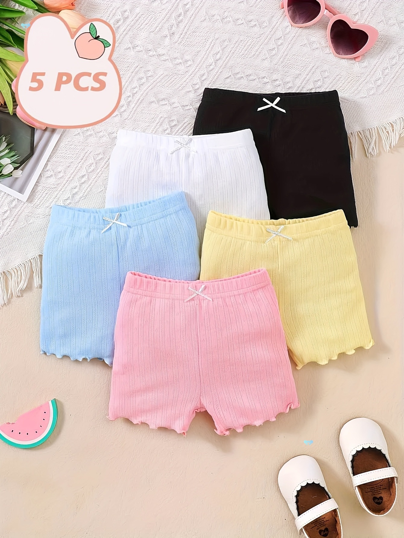 Girls' Five Point Shorts Thin and Breathable for Summer