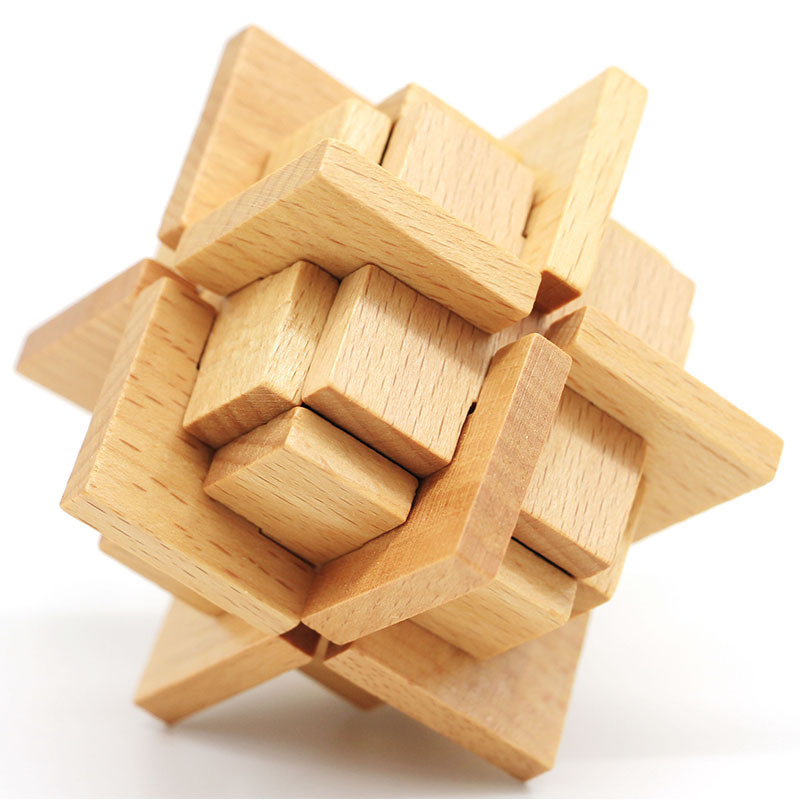 Los estudiantes de la escuela primaria de madera de más de 6 años de edad adultos mortaja bloques de construcción juguetes educativos Luban bloqueo Kong Ming bloqueo conjunto completo al por mayor