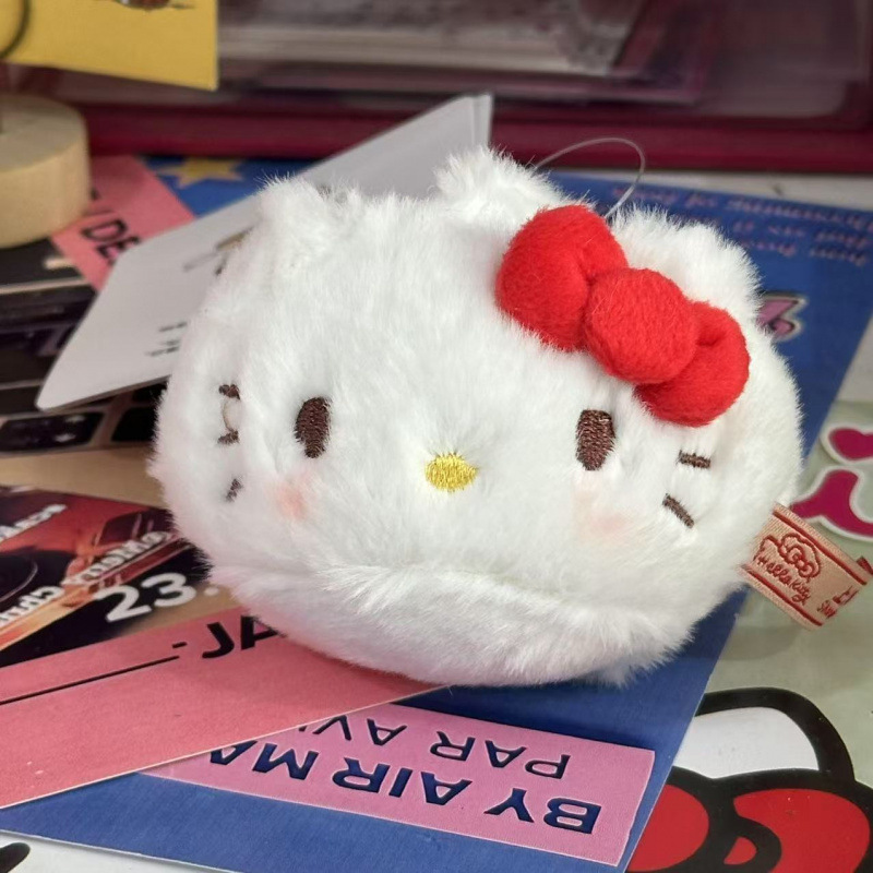 黑色草帽kitty帽宝宝挂件爱心扣公仔玩偶可爱赫本风挂饰钥匙扣|undefined