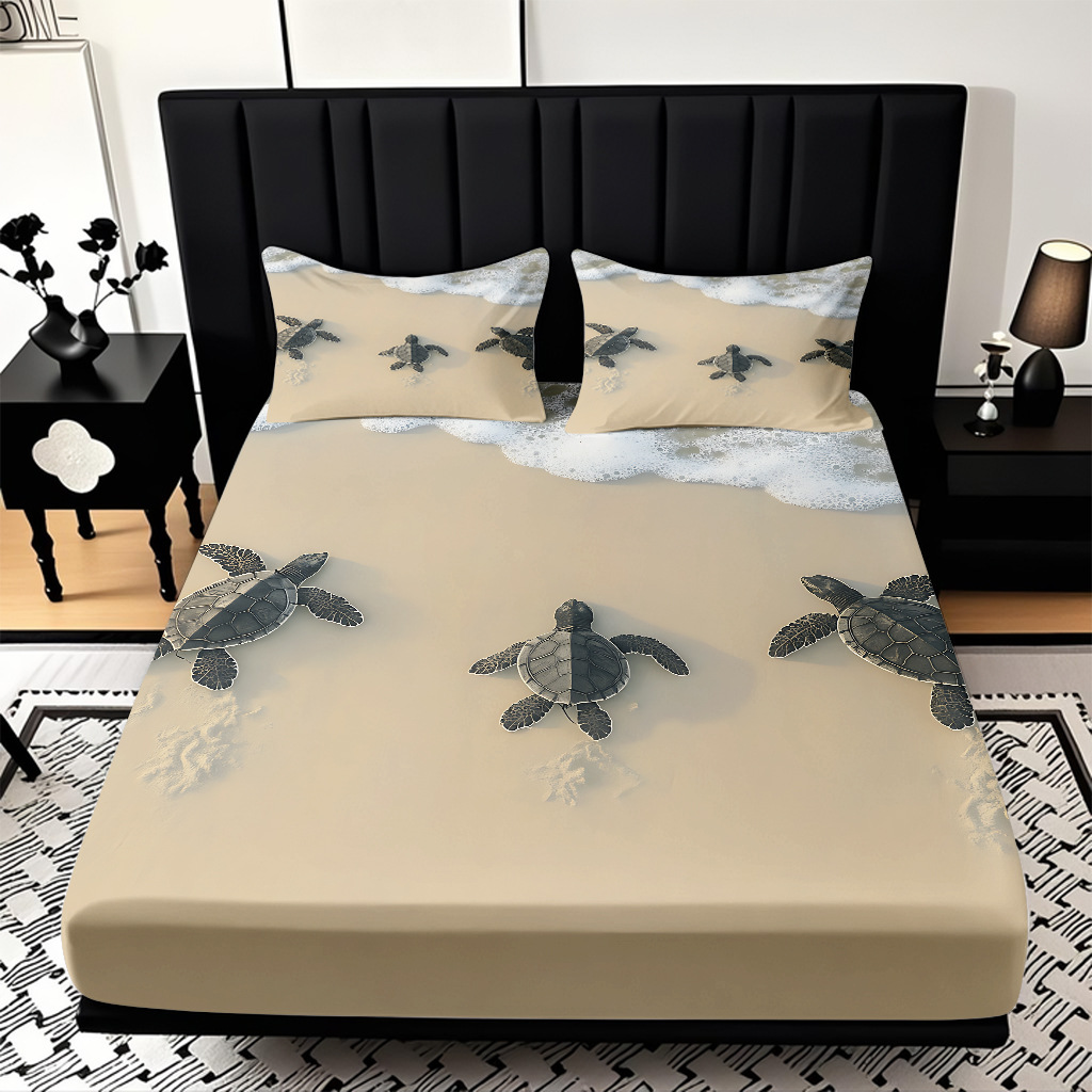 TEMU / JIT Mattress Kits Una variedad de animales submarinos impresión digital HD ropa de cama puede ser diseñada
