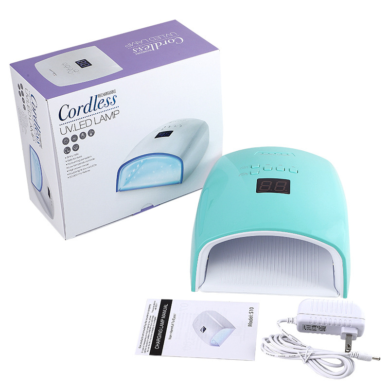 Lámpara de uñas de carga inalámbrica lámpara de fototerapia 66W de alta potencia máquina de belleza de uñas lámpara de fototerapia lámpara de secado de uñas