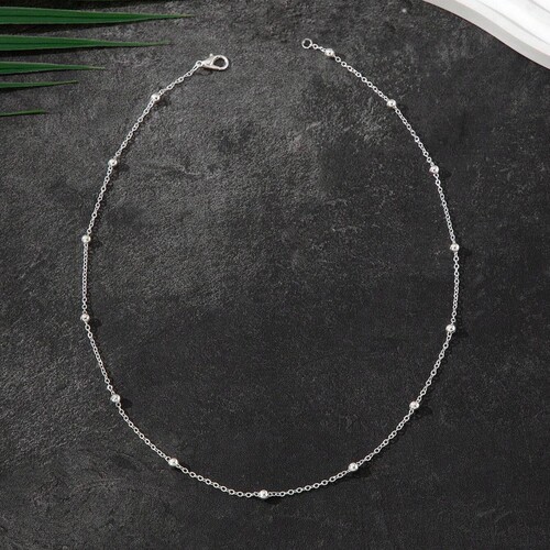 Best-selling cross-border temperament versatile fresh round bead chain girls necklace long sweater chain accessories 