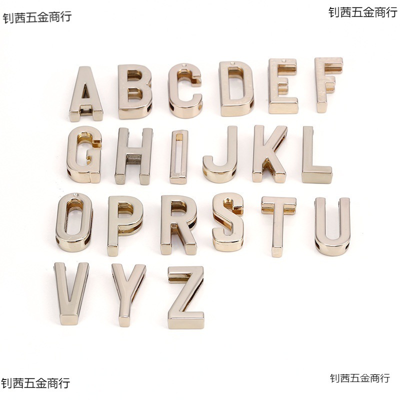 Electro -galvanized alloy hollow wearing letter decoration buckle…