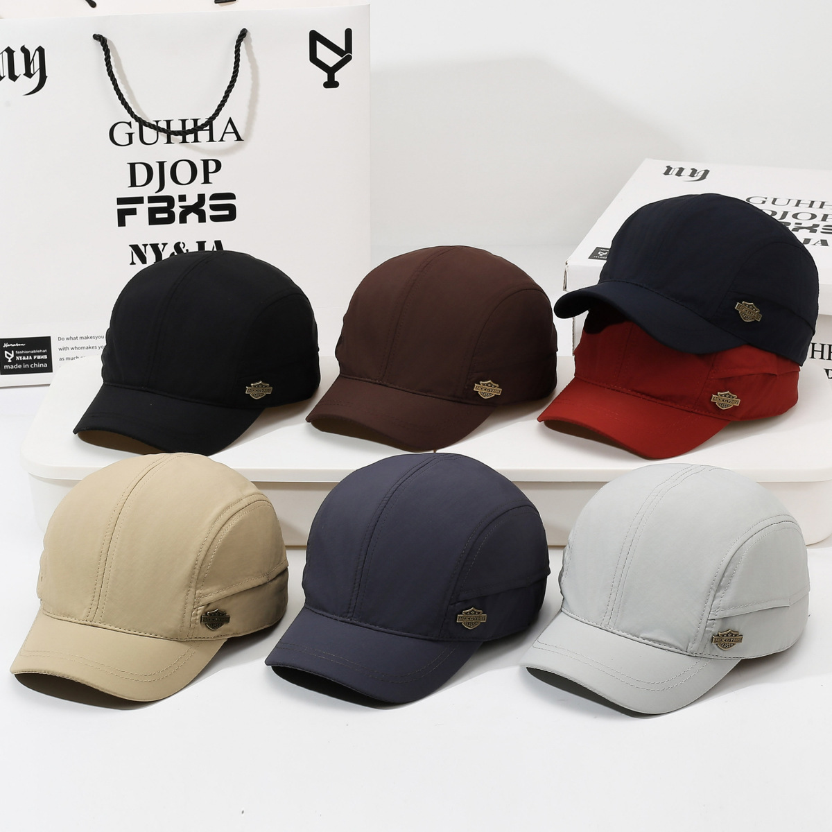 Summer sun protection baseball cap, versatile and breathable, short brim sun hat, outdoor sports fashion baseball cap, sun protection hat