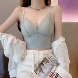 048#固定杯内衣百搭细肩带可调节大U美背包邮