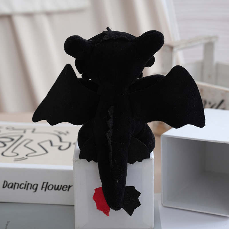 リトルフライングドラゴンぬいぐるみクリエイティブかわいい黒と白のリトルフライングドラゴンぬいぐるみ車のルーフペンダント子供の人形ギフト|undefined