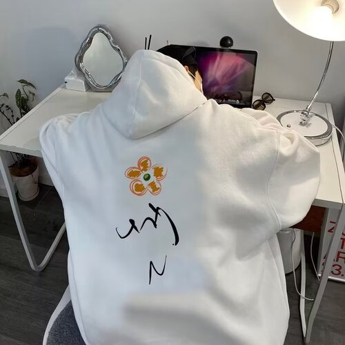 2024 autumn and winter sweaters, men's hooded trend loose casual students 'handsome coat, couples' clothing, large size hoodie