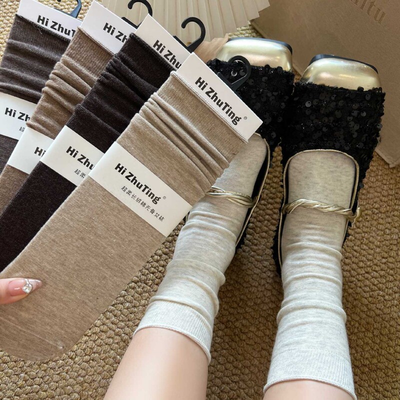 Autumn and Winter Women's Mid-Calf Socks, Pure Cotton, Melard Color Series, Slouch Socks, Korean Style Long Socks, Seamless Socks, Zhuji Socks Autumn and Winter Women's Mid-Calf Socks, Pure Cotton, Melard Color Series, Slouch Socks, Korean Style Long Socks, Seamless Socks, Zhuji Socks