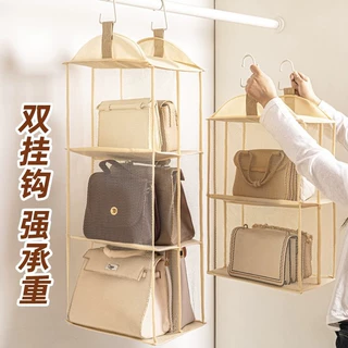 茉涩包包收纳神器衣柜分层悬挂式收纳双列款挂袋门后防尘简约多层