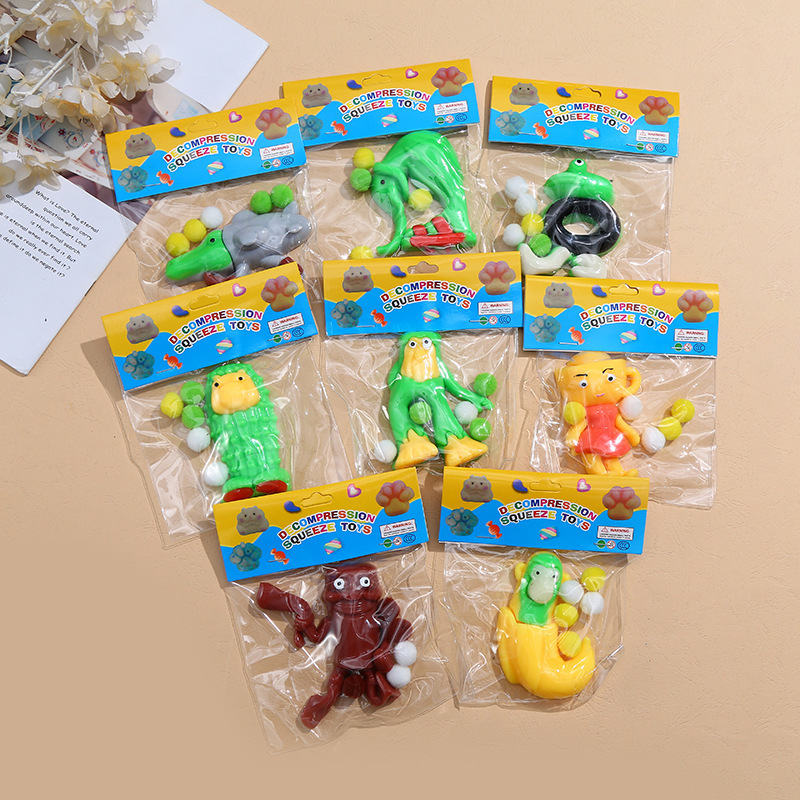 Customized Stress-Relief Toy Cross-Border Version of the Cartoon Monkey Banana Stick Figure from the Shanhaijing, a Stress-Relief and Venting Toy for Children, Small Gift