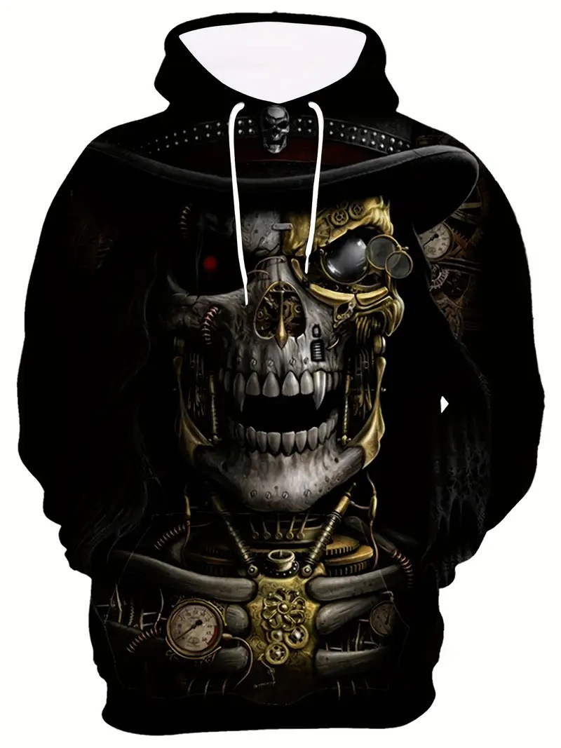 Men's 3d Digital Printed Diablo Hoodie Long Sleeve Pullover Top_voghion.com