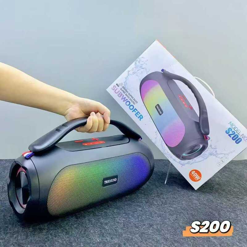 40Wハイパワー神無線BluetoothスピーカーRGBアンビエントライト多機能オーディオポータブルサブウーファー|undefined