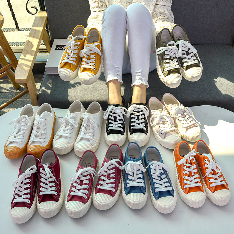 Casual Shoes Men's Canvas Shoes Men's and Women's Board Shoes New Korean White Shoes Women's Mis-8655