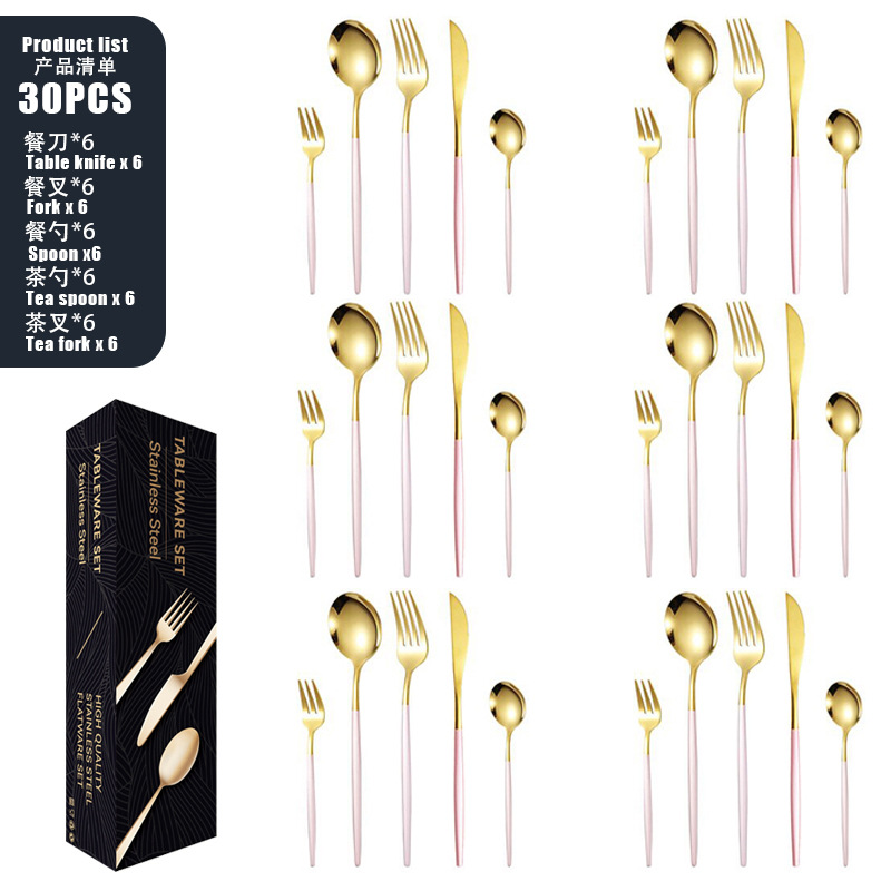 핑크 골드-30PCS [메일 주문 상자]