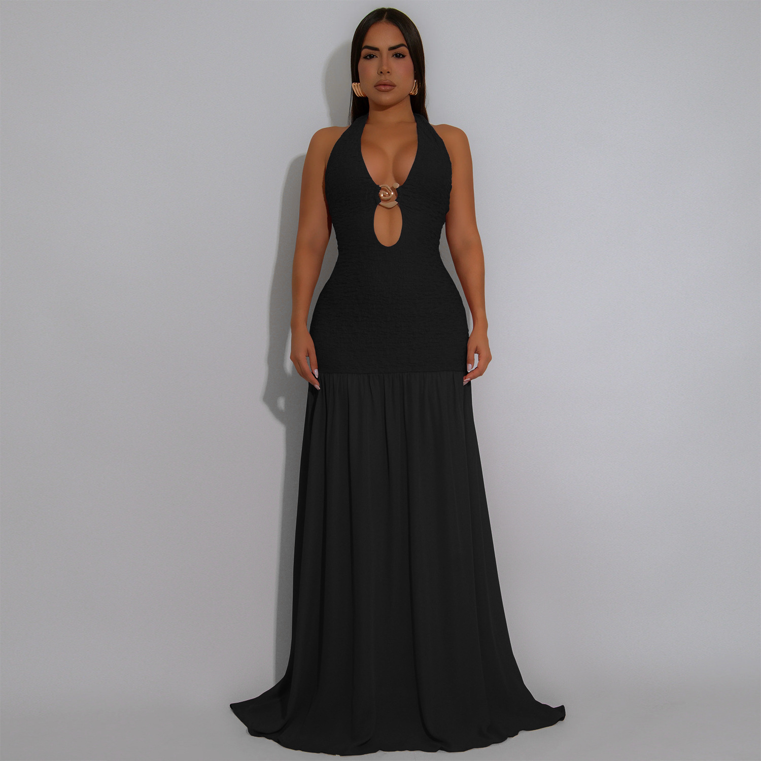 C7562 Aliexpress transfronterizo Amazon Europa y América ropa de moda de mujer colgante vestido de banquete vestido de vacaciones image 4