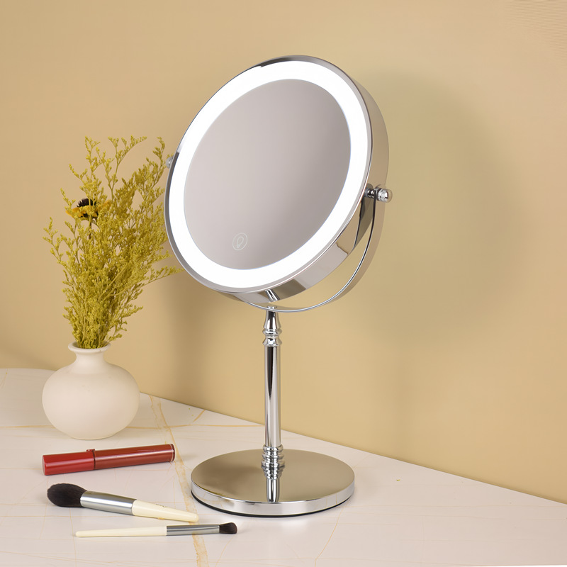 Luz de tres colores recargable de moda de plata de 8 pulgadas
