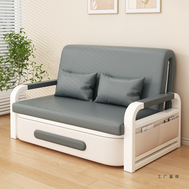 Folding Sofa Bed All-In-One Dual-Purpose 2025 New Small Apartment Multi-Functional Balcony Living Room Single Solid Wood Retractable Bed