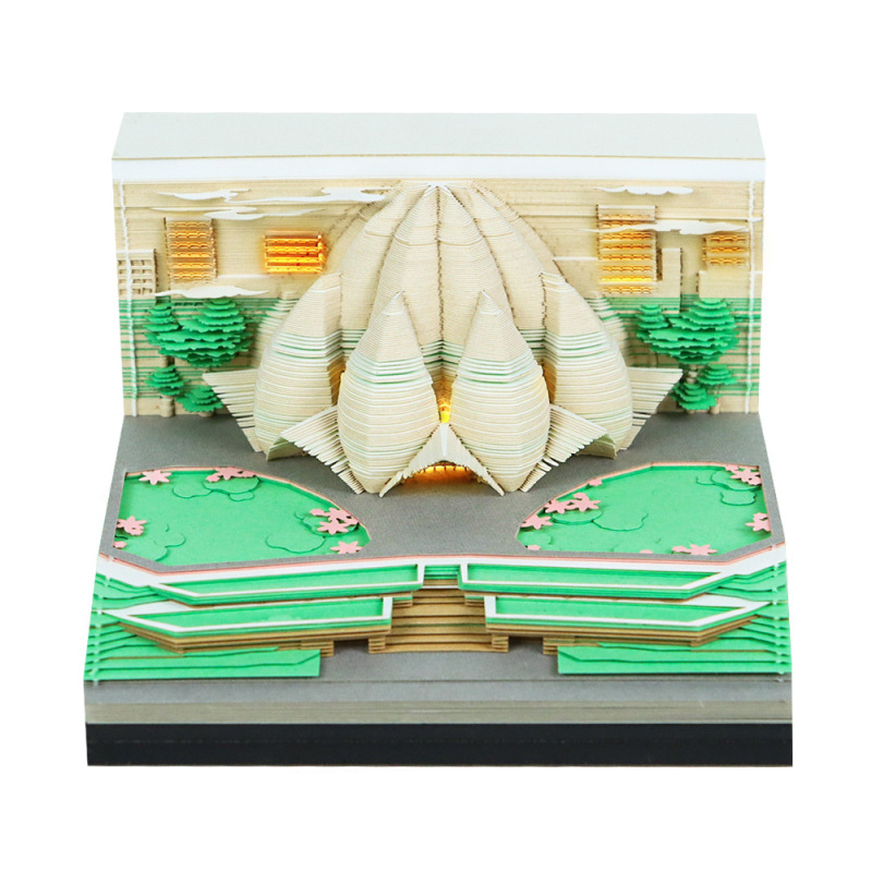 2026 紙彫刻カレンダー企業イベント文化創造記念ギフトツリーハウスデスクトップ装飾品 3D 立体メモパッド|undefined