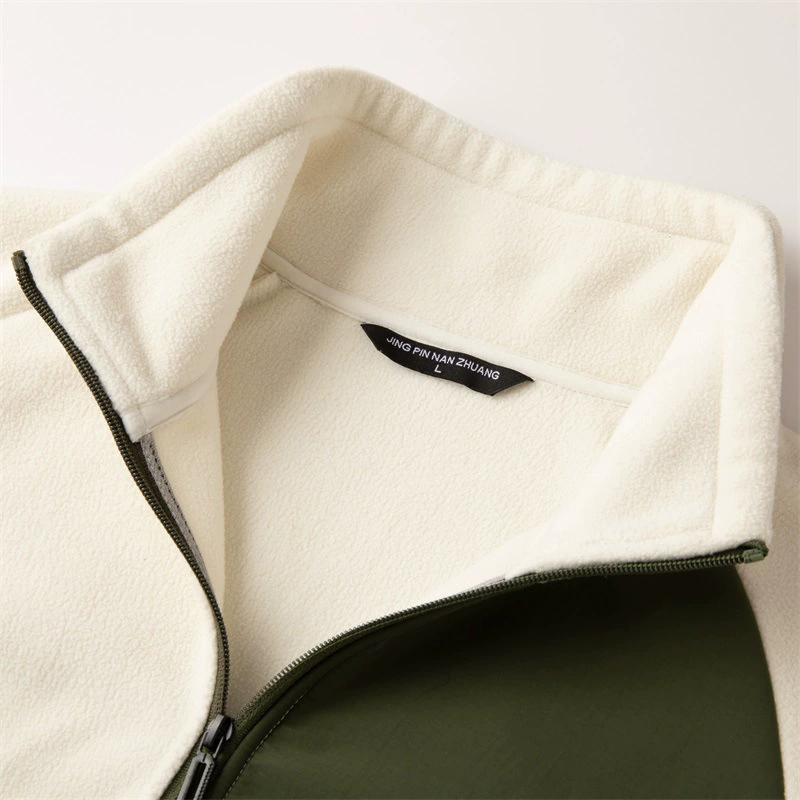 Мужской бархатный свитер на молнии, с длинным рукавом, fleece кардиган, теплая куртка