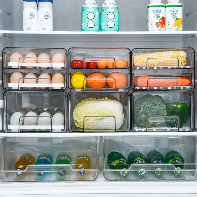 Caja de almacenamiento de huevos frescos refrigerador sala de congelación tipo cajón cocina de alimentos acabado de almacenamiento artefacto mágico