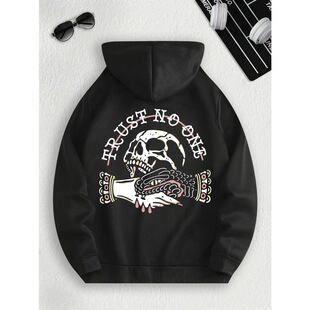 B 66559 Women's Skull Snake Print Hoodie ���t��ӡ���l��