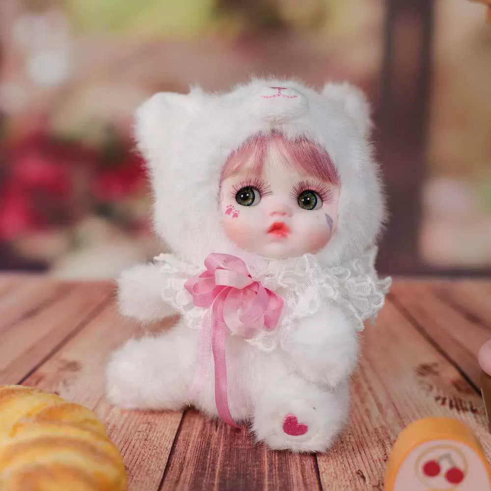 8寸跨境Cloveray正版陶瓷毛绒娃娃玩具公仔人偶女孩礼物陶瓷摆件