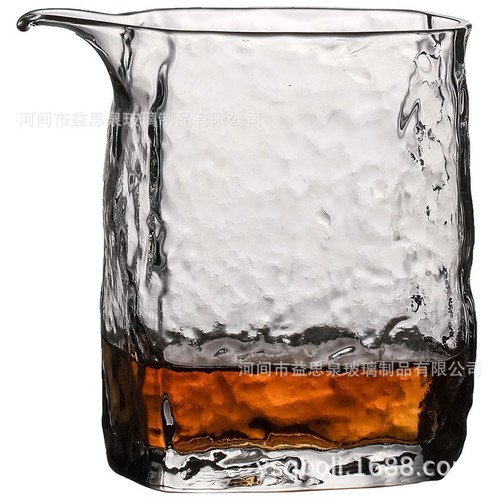 Square fair cup glass Japanese style hammer pattern square male cup Internet celebrity tea making Kungfu tea set tea sea tea divider