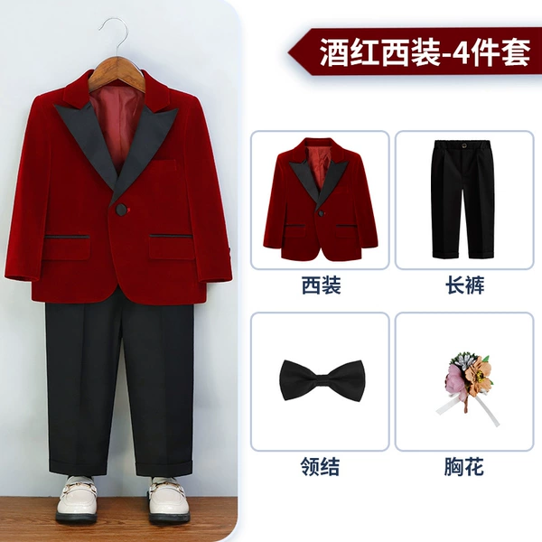 Set, jacket, trousers, bow tie lapel pin