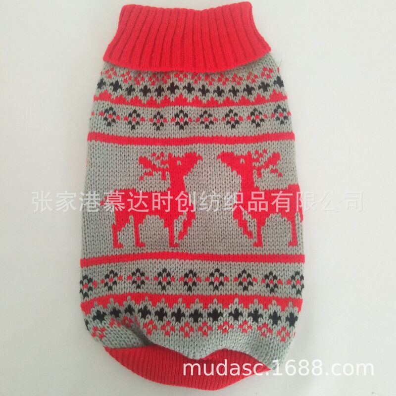 New Christmas Knitted Jacquard Pet Clothes, Acrylic Sleeves, Dog and Cat Woolen Clothes, Factory Direct Sales New Christmas Knitted Jacquard Pet Clothes, Acrylic Sleeves, Dog and Cat Woolen Clothes, Factory Direct Sales