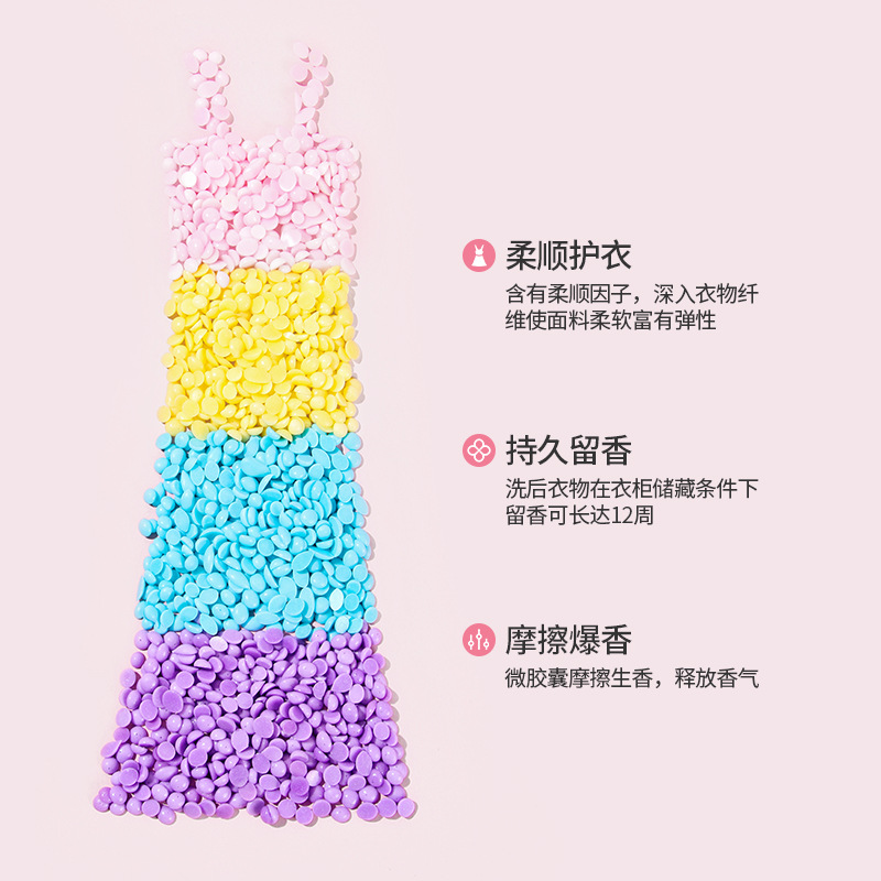 Aroma-keeping clothing pearl box, aroma-fixing pearl, scented beans for clothing, fragrance enhancement, softness, freshness, and long-lasting scent.