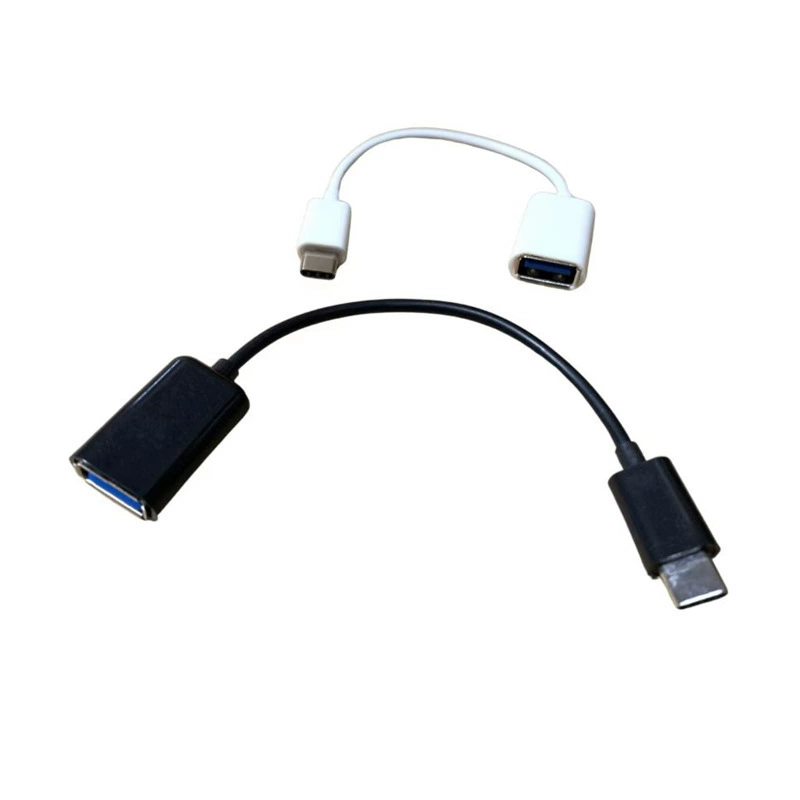 USB-C OTG Adapter USB3.0 Converter, High-Speed Data Cable Adapter, Compact Black/White
