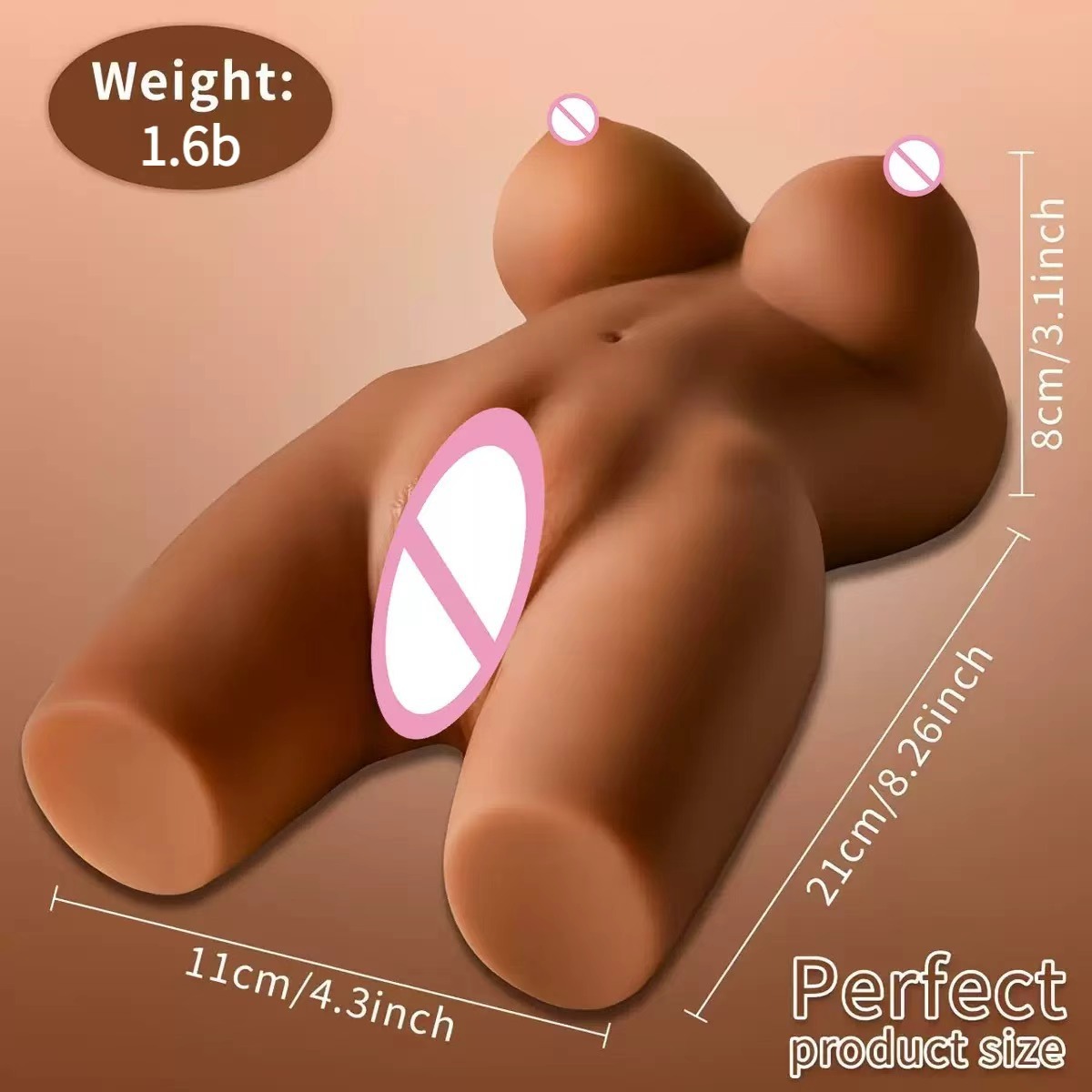 720 Half-Body TPE Male Masturbator with Realistic Textured Canal, Manual Control — detail image 1