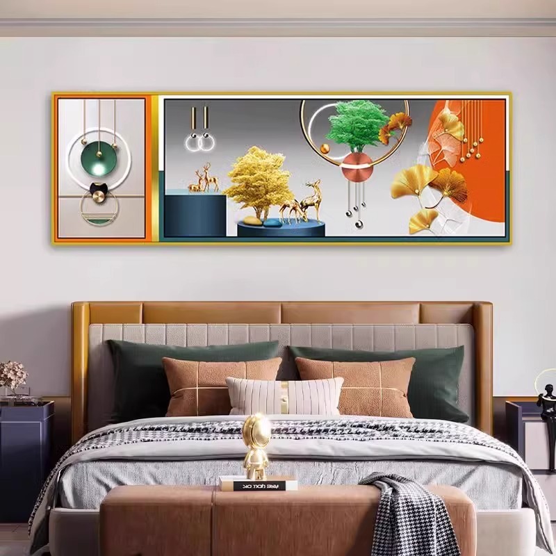 寝室のベッドサイドの絵画自己粘着壁ステッカーホテル B&B リビングルームのソファの背景の壁の装飾絵画壁紙ステッカー|undefined