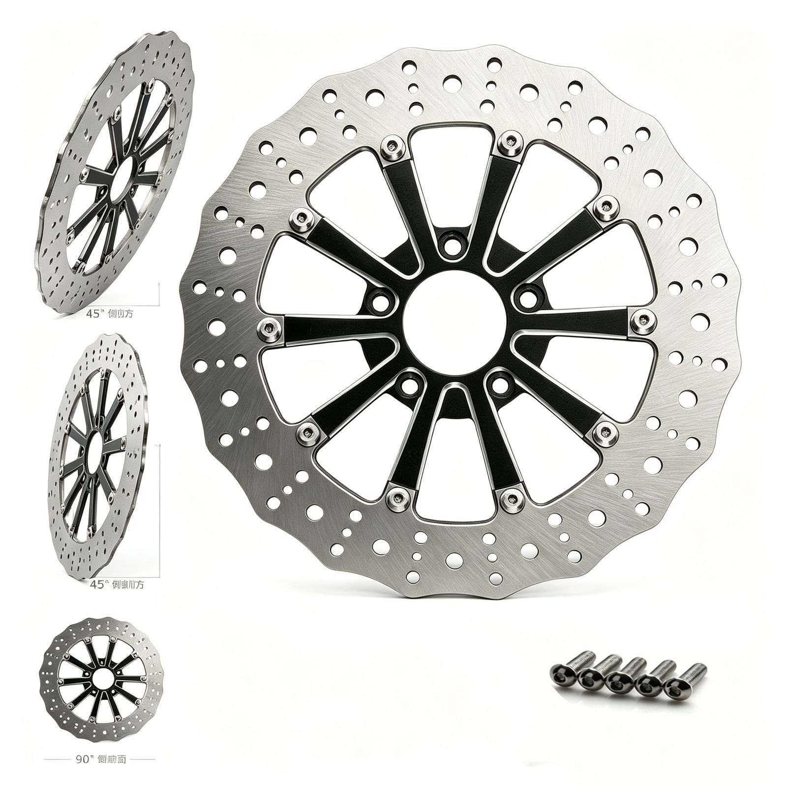 Source factory wholesale 11.8inch front brake disc floating type suitable for Harley Davidson motorcycle modification