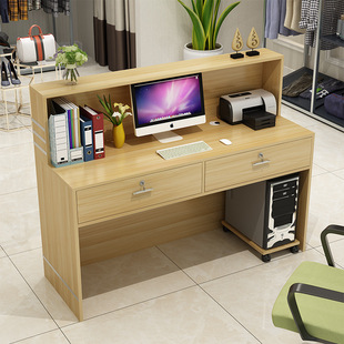 Wholesale mobile phone repair desk workbench bar table cashier business front desk wooden small clothing store reception