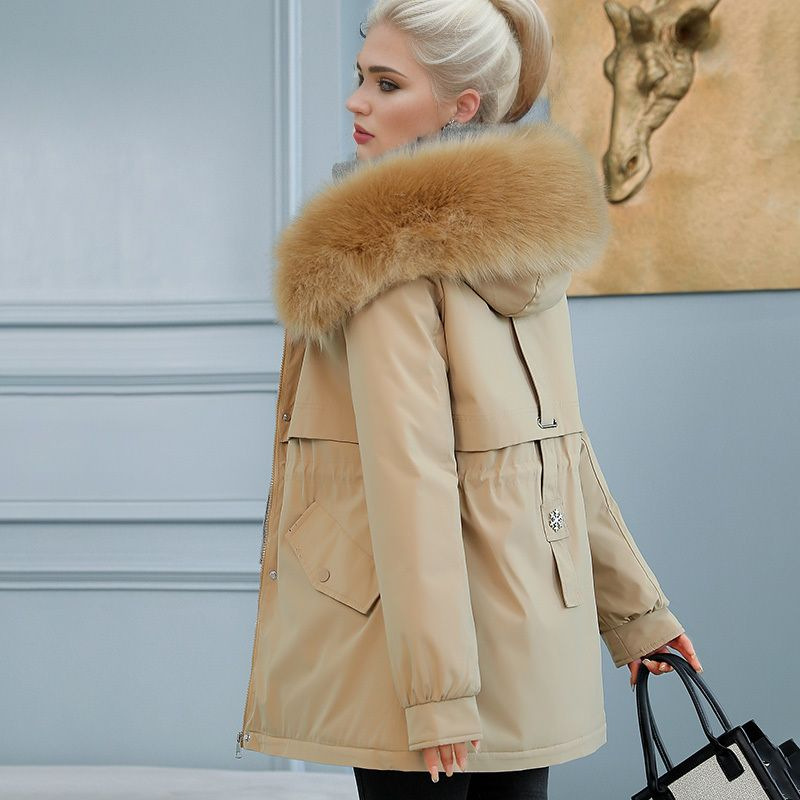 Women's Winter Coat Warm Thickened Cotton Jacket Medium Long Style_voghion.com