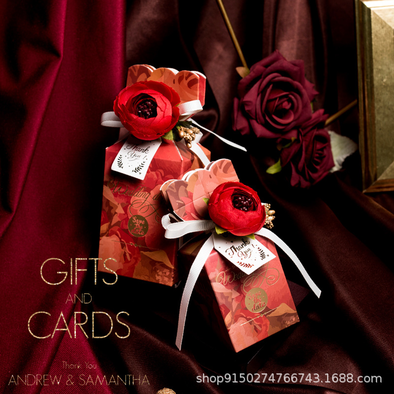 婚庆喜糖包装礼品盒红色花瓶喜糖盒经典花瓶喜糖盒伴手礼约定