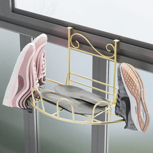 阳台晒鞋架神器防盗窗护栏杆窗外晾衣架窗户窗台室外晾晒凉鞋架子