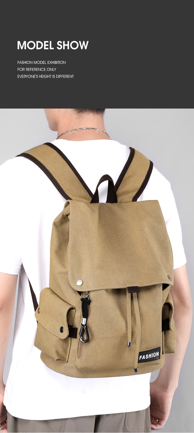 2023 New personalized Hong Kong-style backpack, large-capacity fashionable and trendy schoolbag, versatile and casual nylon student backpack undefined