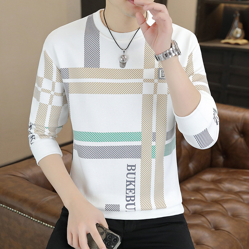 T-shirt a maniche lunghe da uomo 2023 nuova primavera e sottile felpa con cappuccio casual da uomo abbigliamento autunnale pezzo unico per esterno_voghion.com