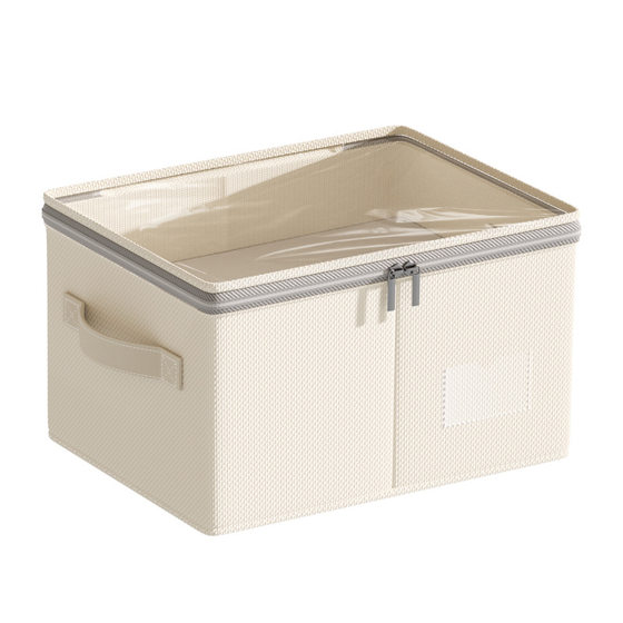 Tianshan Cotton and Linen Visual Bedroom Clothes Storage Box Sundries Thickened Fabric Storage Bag Wardrobe Oversized Storage Box