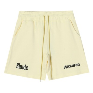 25FW Summer New American Style High Street Men's and Women's Water Rhinestone Whiskers Denim Shorts Casual Pants