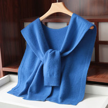 韩版披风羊绒披肩新款气质羊毛针织围巾女保暖防寒护肩护颈坎肩