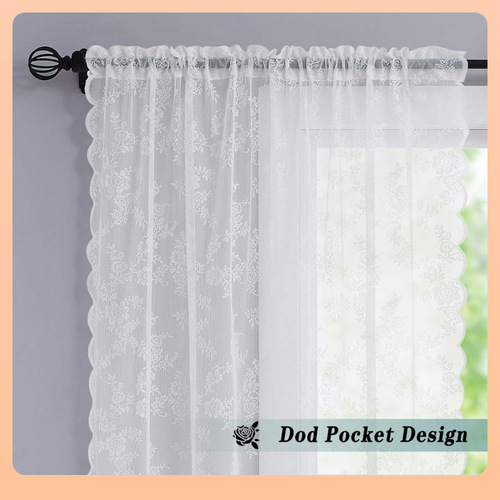 ✅ All-Purpose Washable Sheer Lace Window Curtain Fabric with Water Wave Pattern Sheer Lace