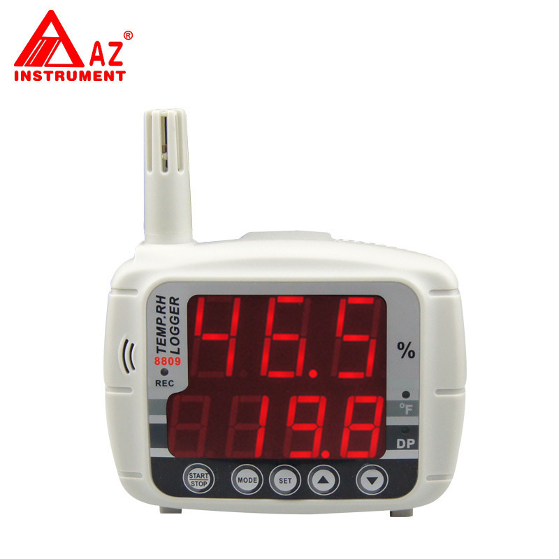 台湾衡欣 AZ8809高精度LED温湿度记录仪 办公室药房温湿度记录仪