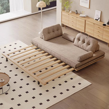 智能电动沙发床两用多功能客厅小户型猫抓布遥控双人可折叠沙发床