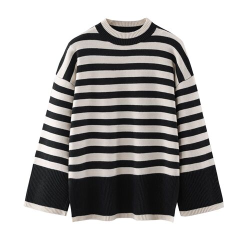 Hoodie for Fashion Family Set: Matching Sweaters for Parents and Kids, Striped Mother and Son Outfits, Stylish Couple Set for Four-Person Families