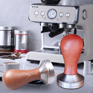 304 Stainless Steel Powder Presser Coffee Press Hammer 51mm Home Coffee Machine Handle Filling Pressure Handle Cloth Powder