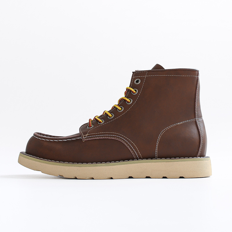 A dark brown soft leather